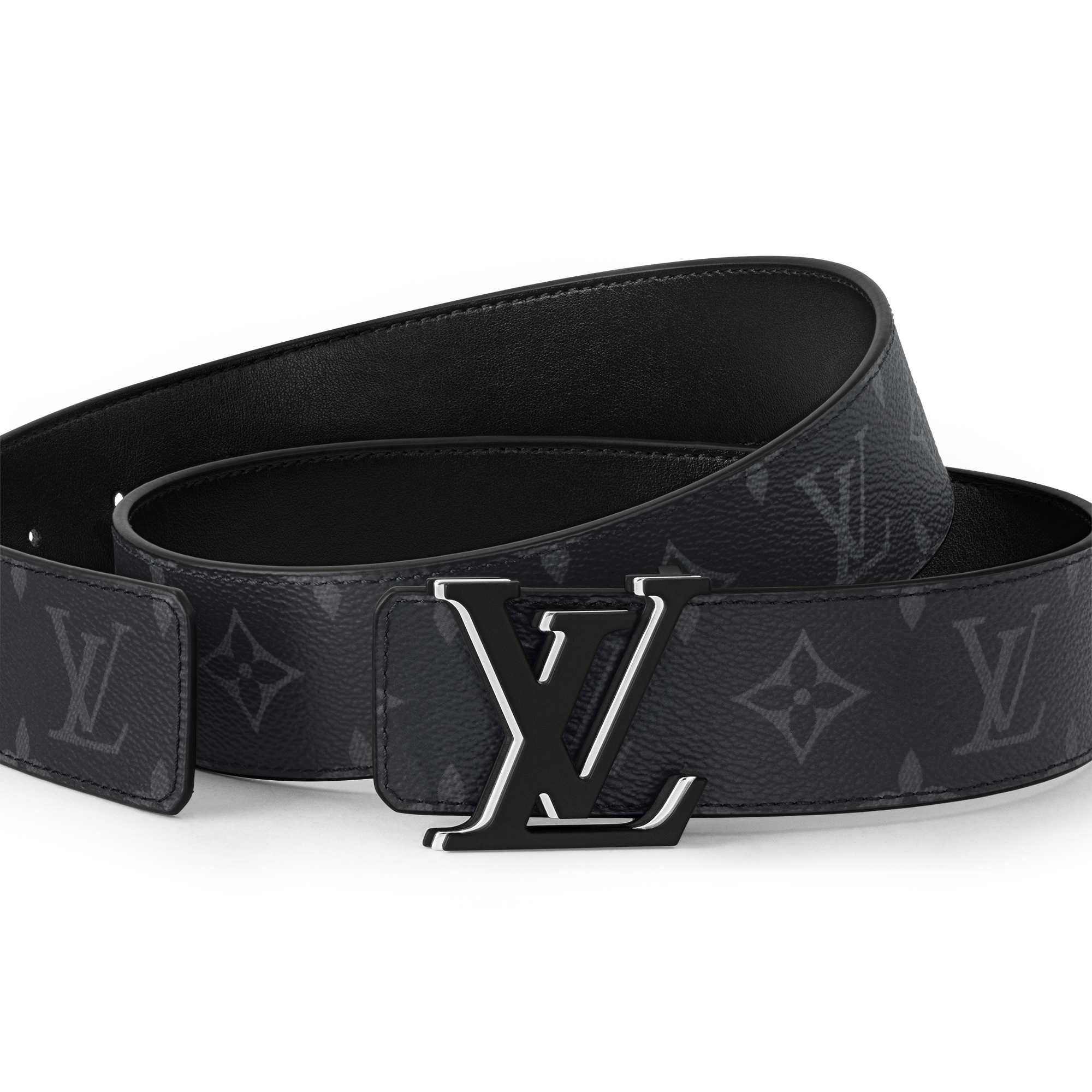 LV Optic 40mm Reversible Belt Monogram Eclipse Canvas